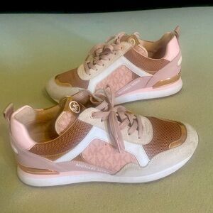 Michael Kors Rose Gold Sneakers sz 9 women’s MK
